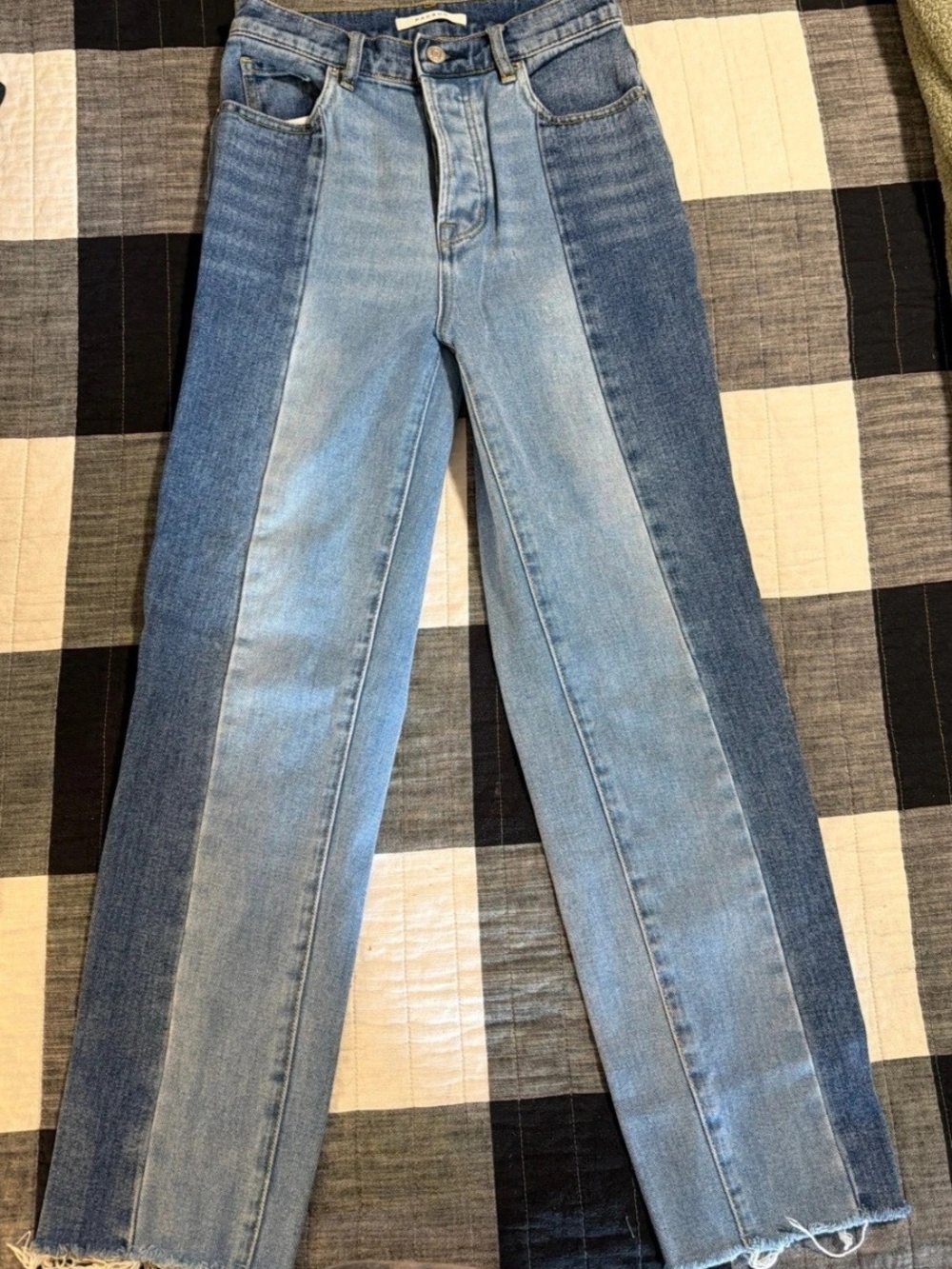 PacSun Two-Tone Blue Straight Leg Jeans
